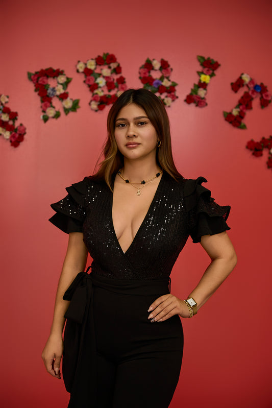 Mono Negro de Manga Corta