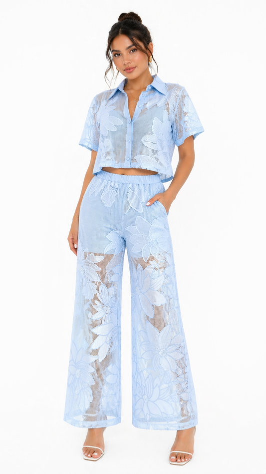 Tropical Breeze Floral Pant Set