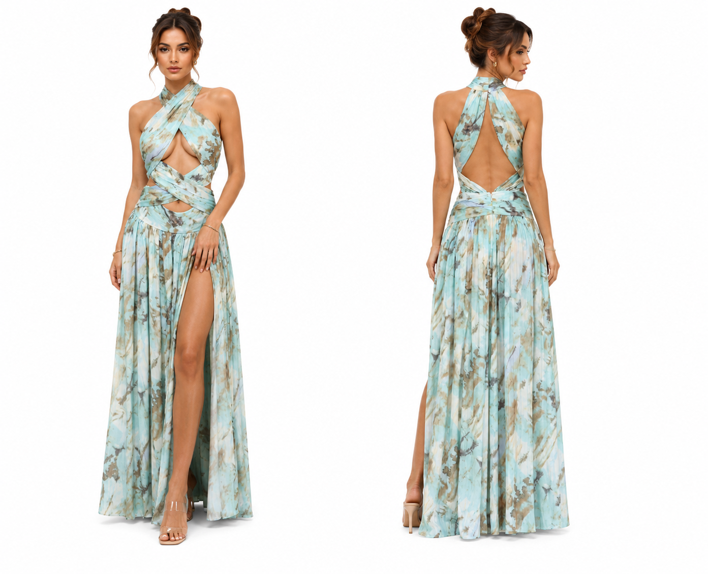 Cross Halter Cutout Maxi Dress 🍓✨