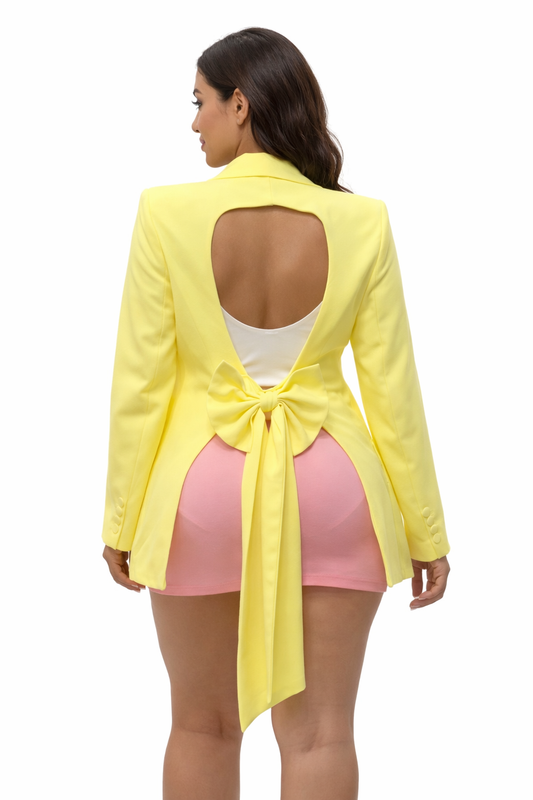 Chic Open Back Blazer