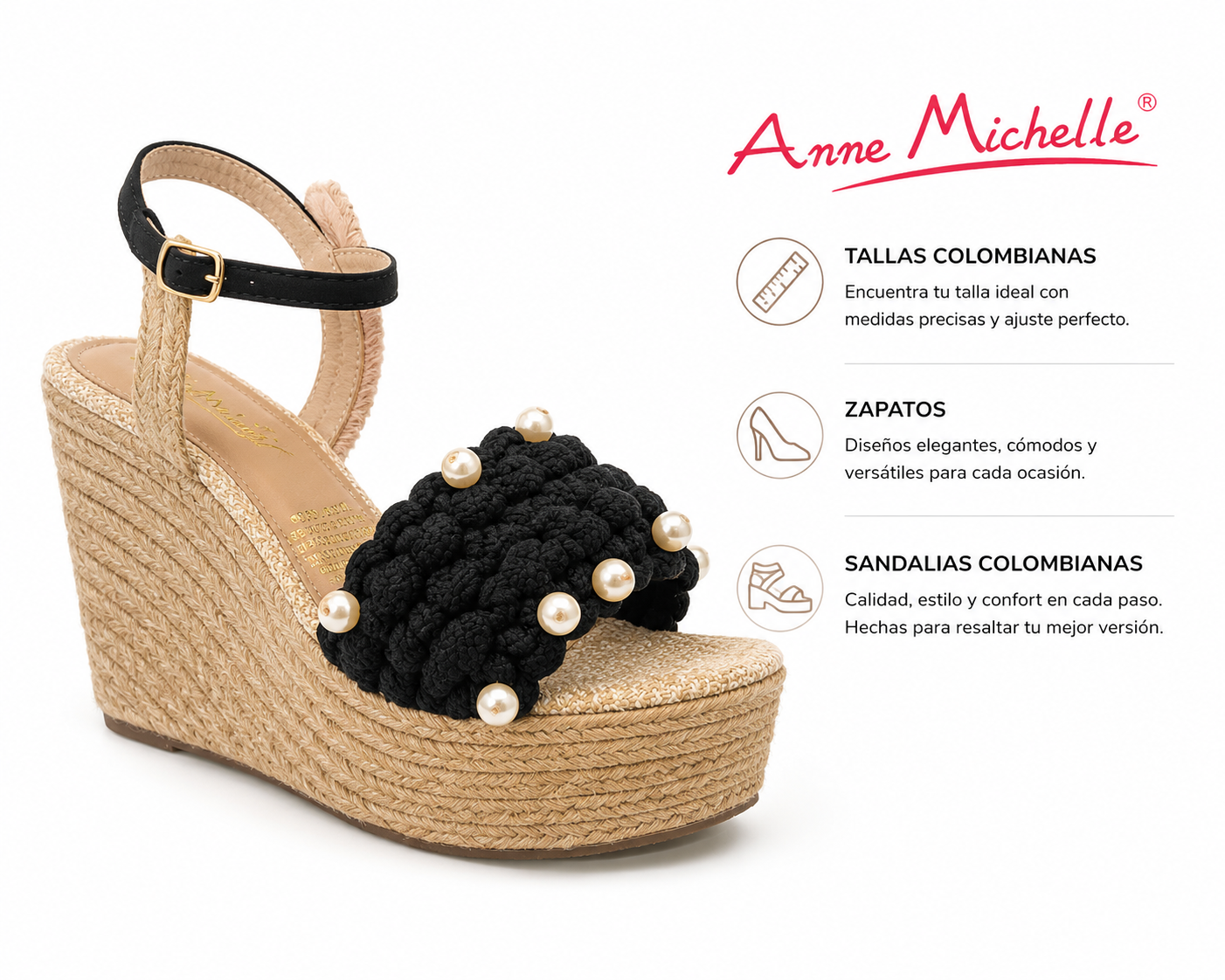 Pearl Embellished Espadrille Wedge Sandals 🍓✨