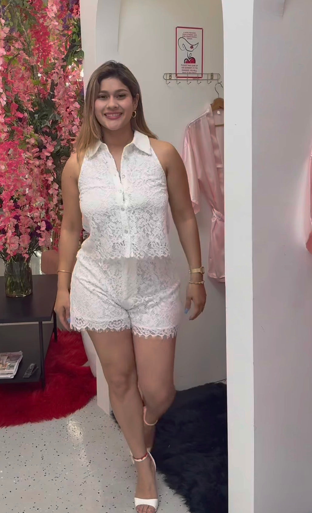White Lace Romper