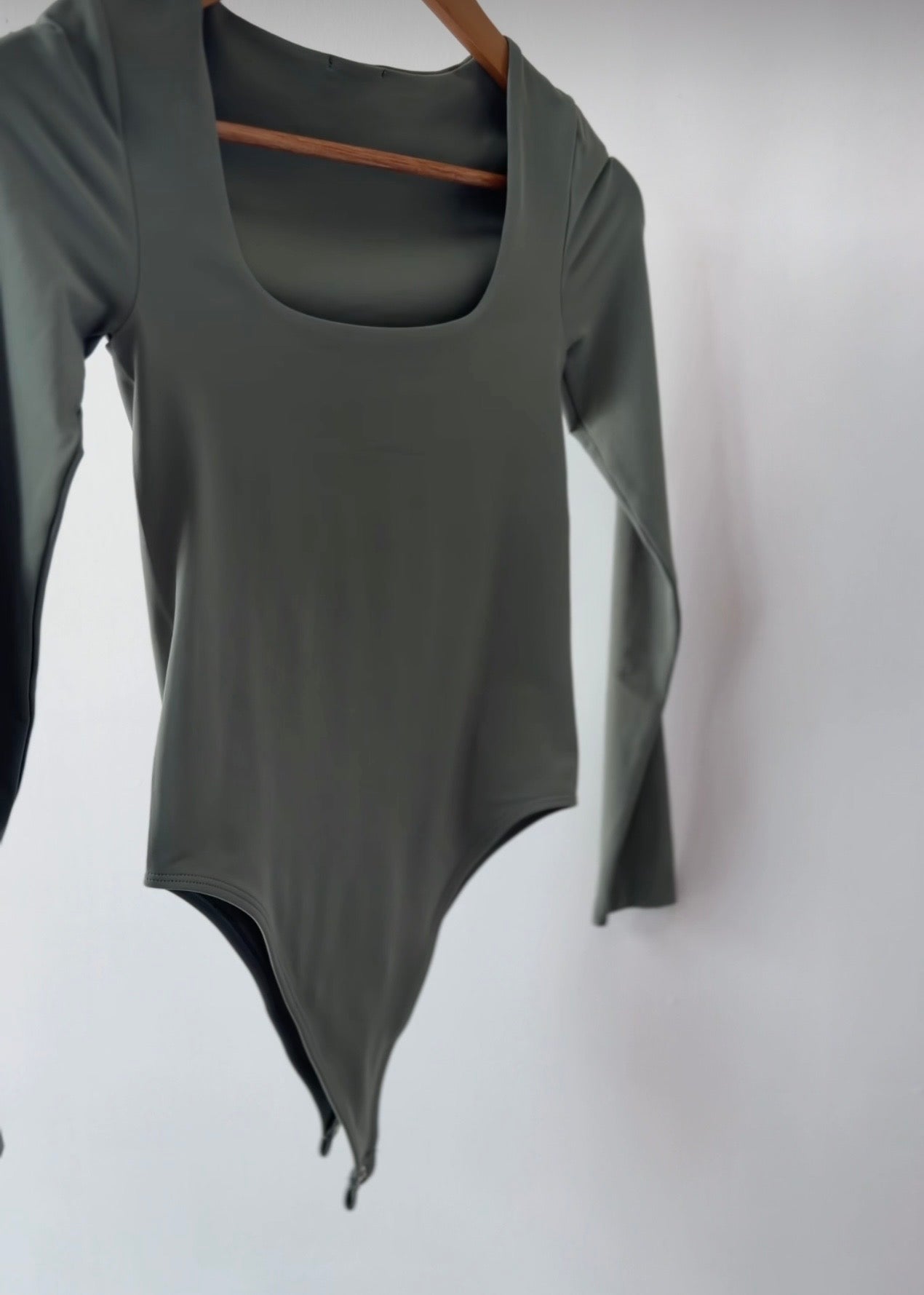 Teal Long Sleeve Scoop Neck Bodysuit