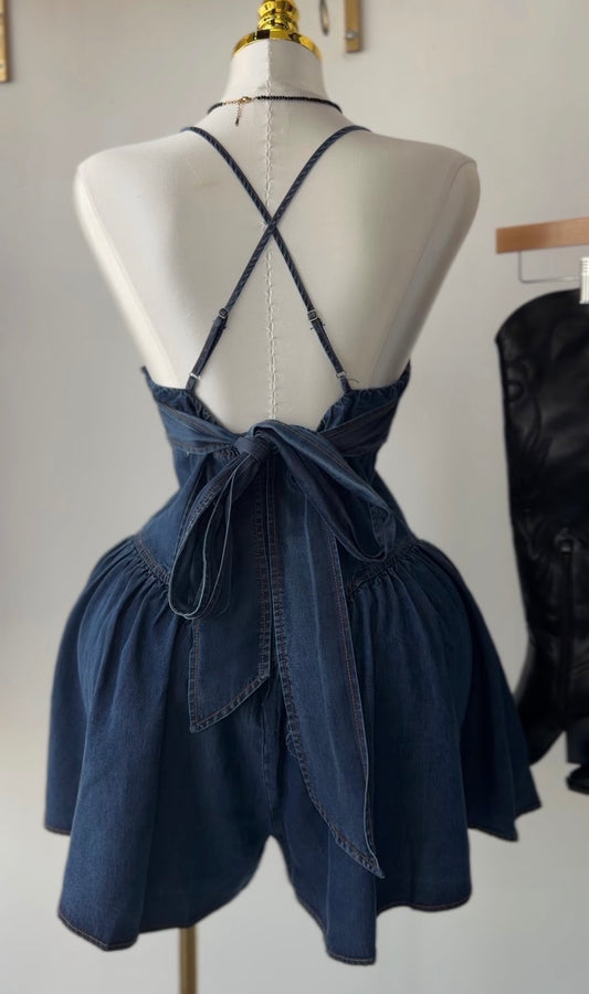 Halter Tie-Back Romper