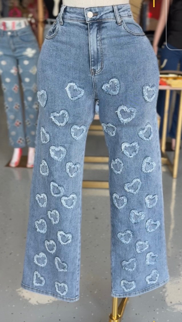 Jean corazones