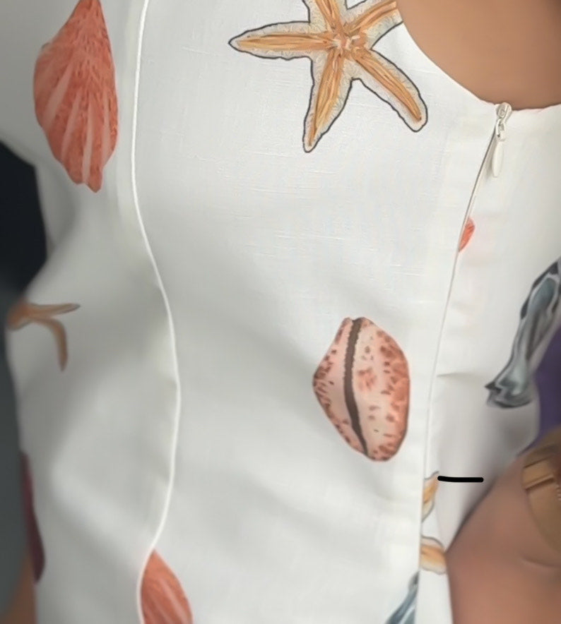 Vestido estampado conchas