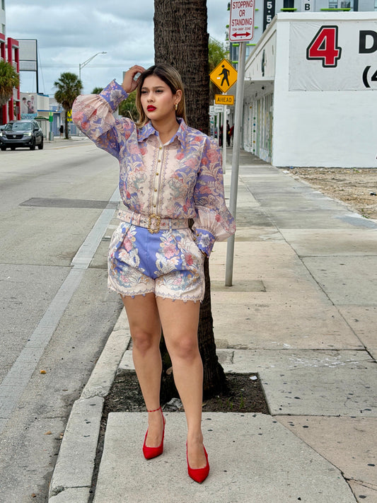 Three-piece linen fabric set