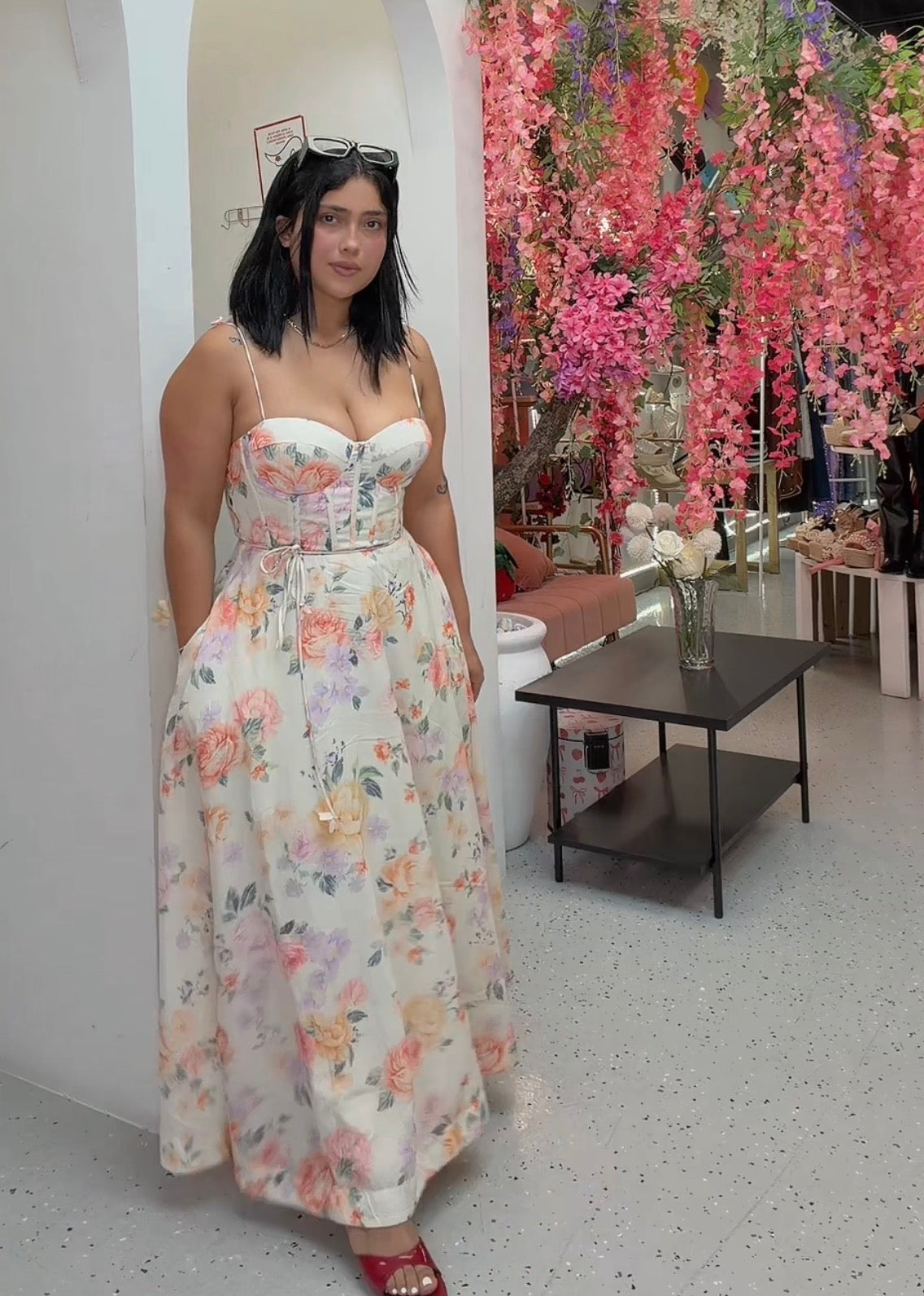Floral C orset Midi Dress ⭐