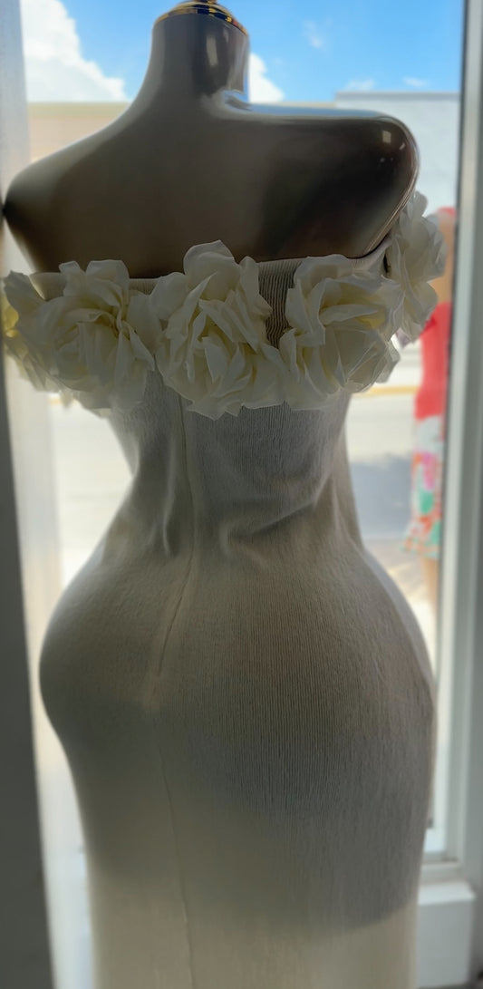 VESTIDO ROSAS 3D
