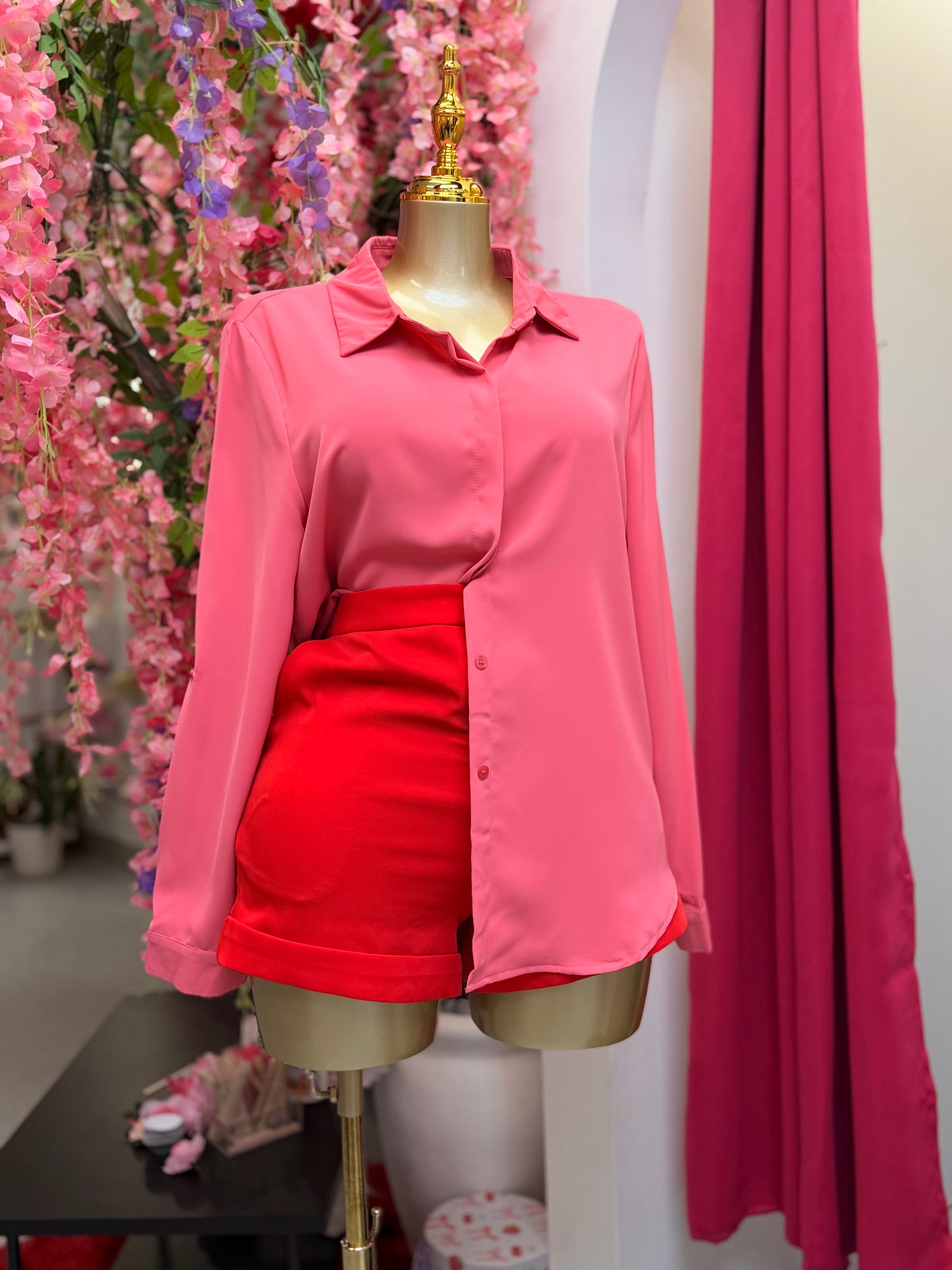 Chic Long Sleeve Button Blouse