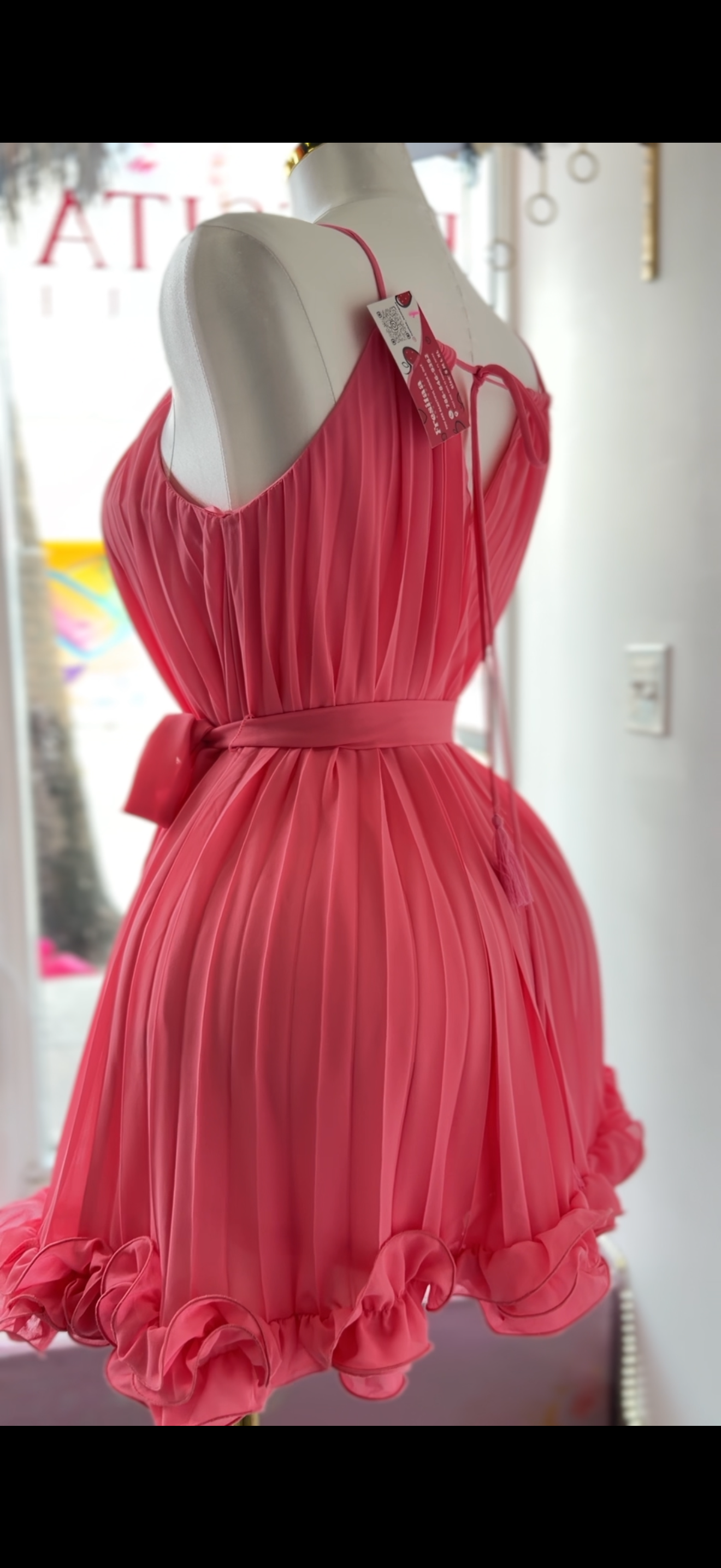 Chic Pink Party Mini Dress