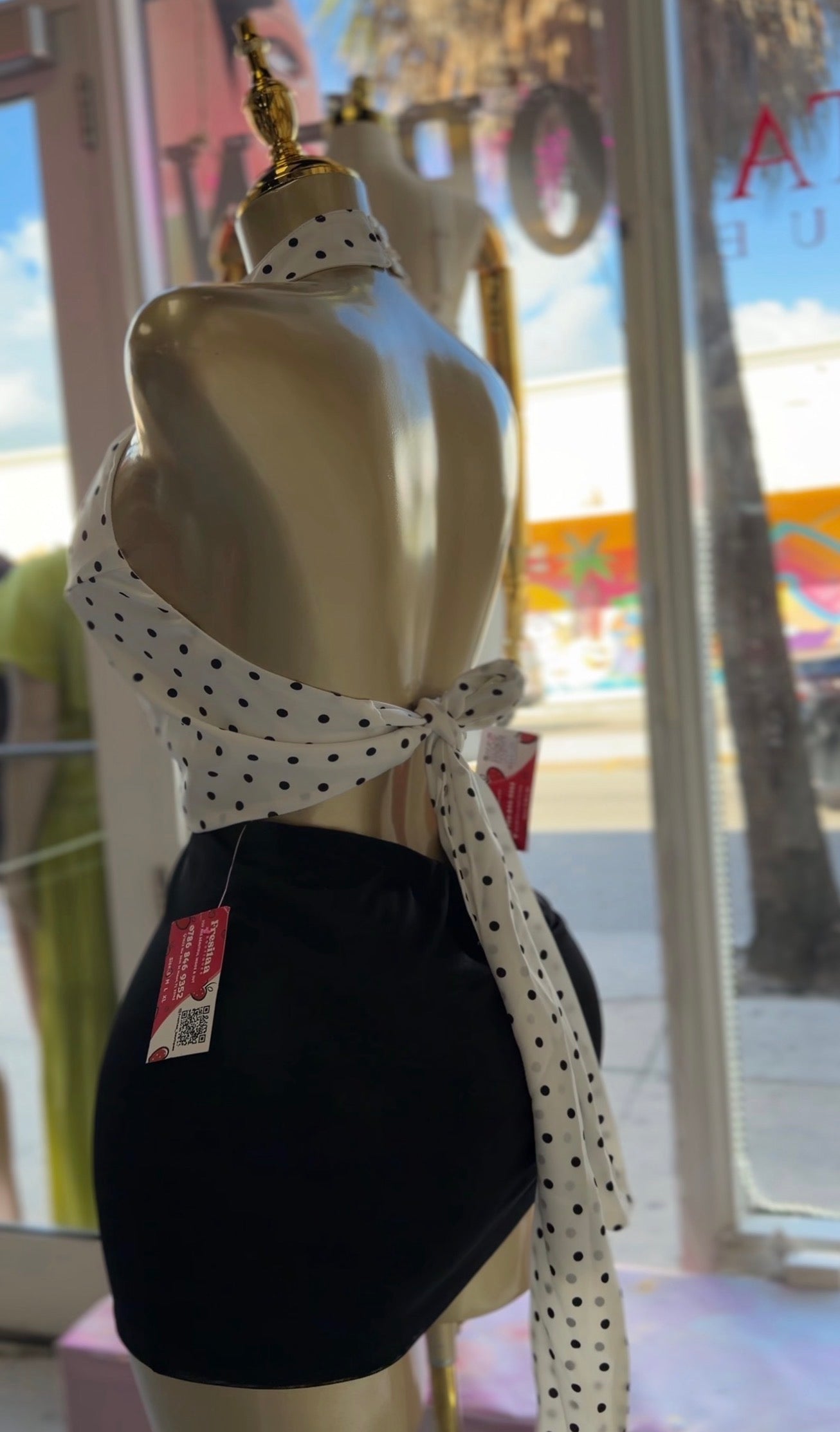 Polka Dot Halter Blouse