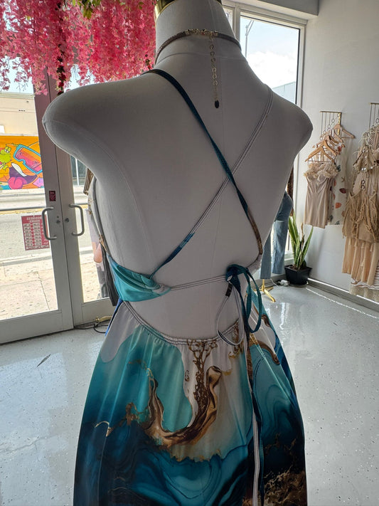 DRESS MULTICOLOR BLUE