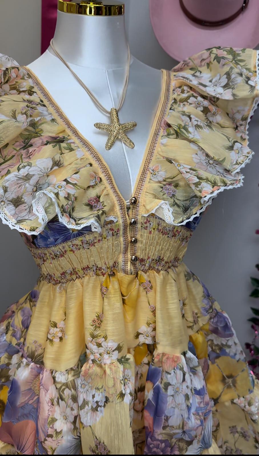 DRESS YELLOW FLOWERS