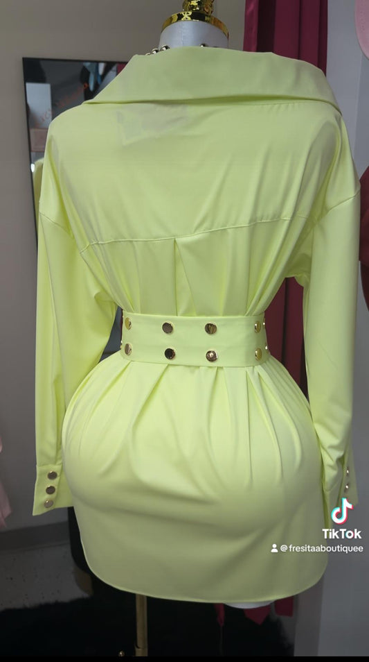 mini dress green