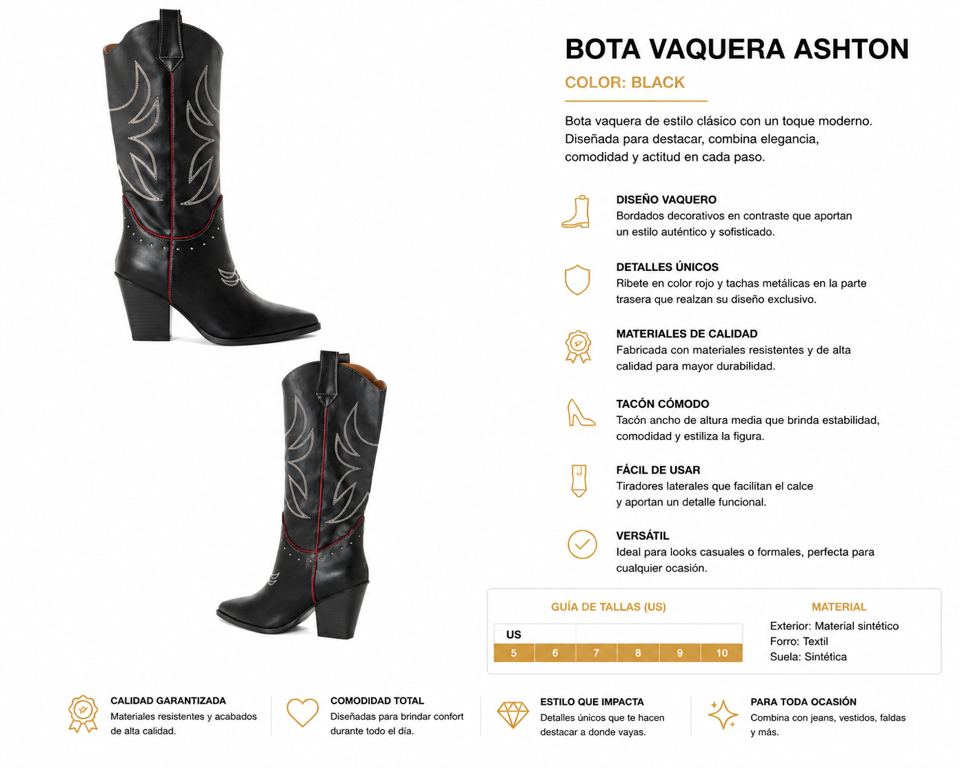 Western Embroidered Heeled Boots 🍓✨