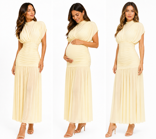 Elegant Pleated Midi Dress 🍓⭐