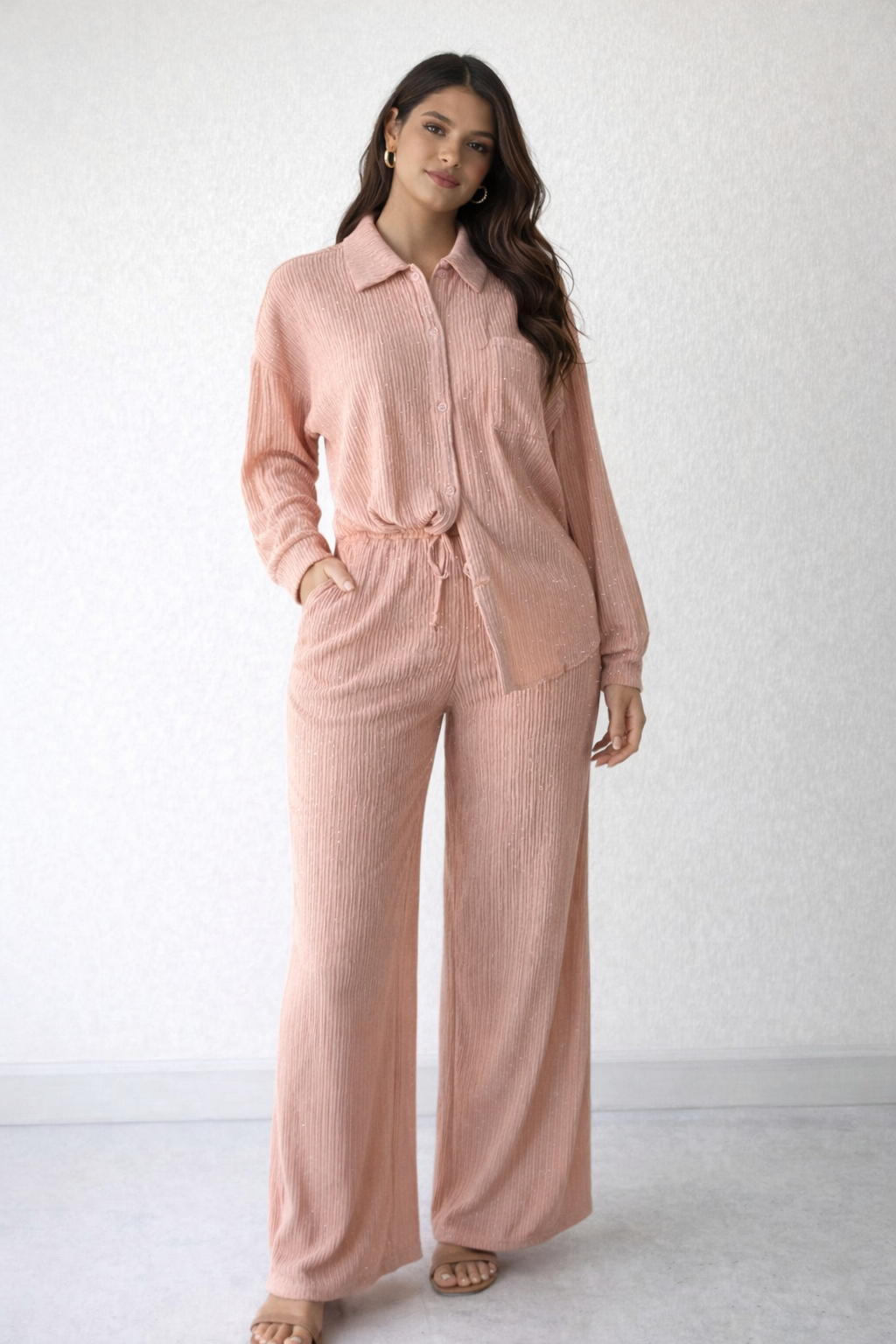 Pink Shimmer Two-Piece Set