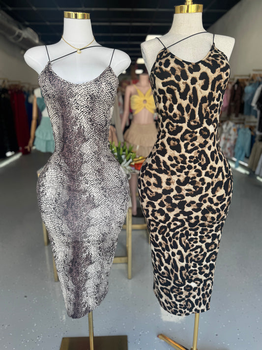 DRESS ESTAMPADO ANIMAL PRINT AND SNAKE