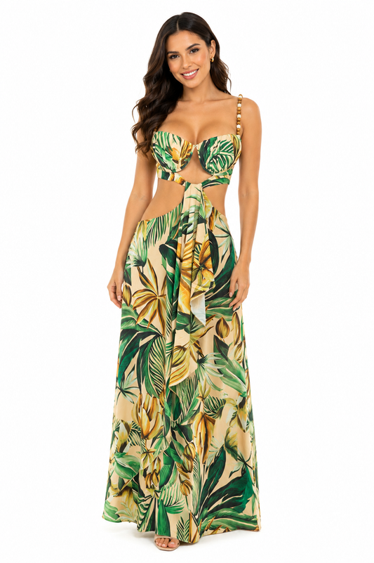 Tropical Escape Cutout Maxi Dress 🍓⭐