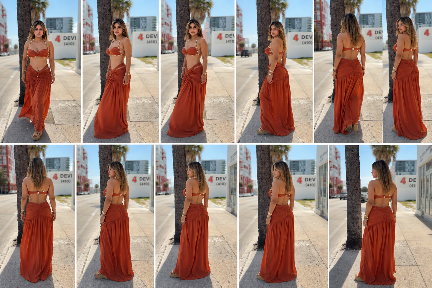 Draped Maxi Skirt Set ❤️⭐