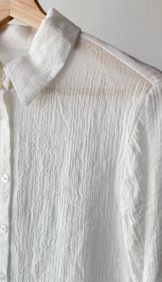 Classic White Button-Up Blouse ✨