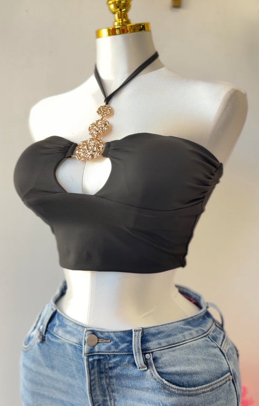 Cut-Out Chain Top