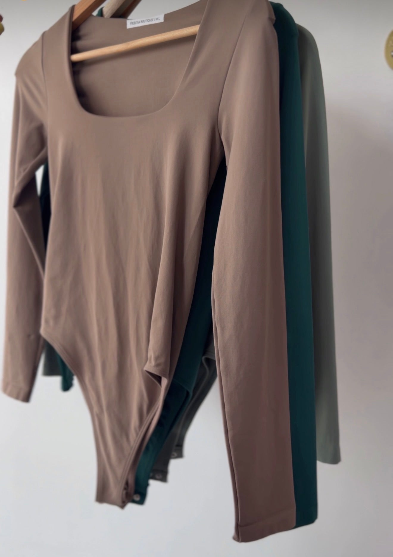 Teal Long Sleeve Scoop Neck Bodysuit