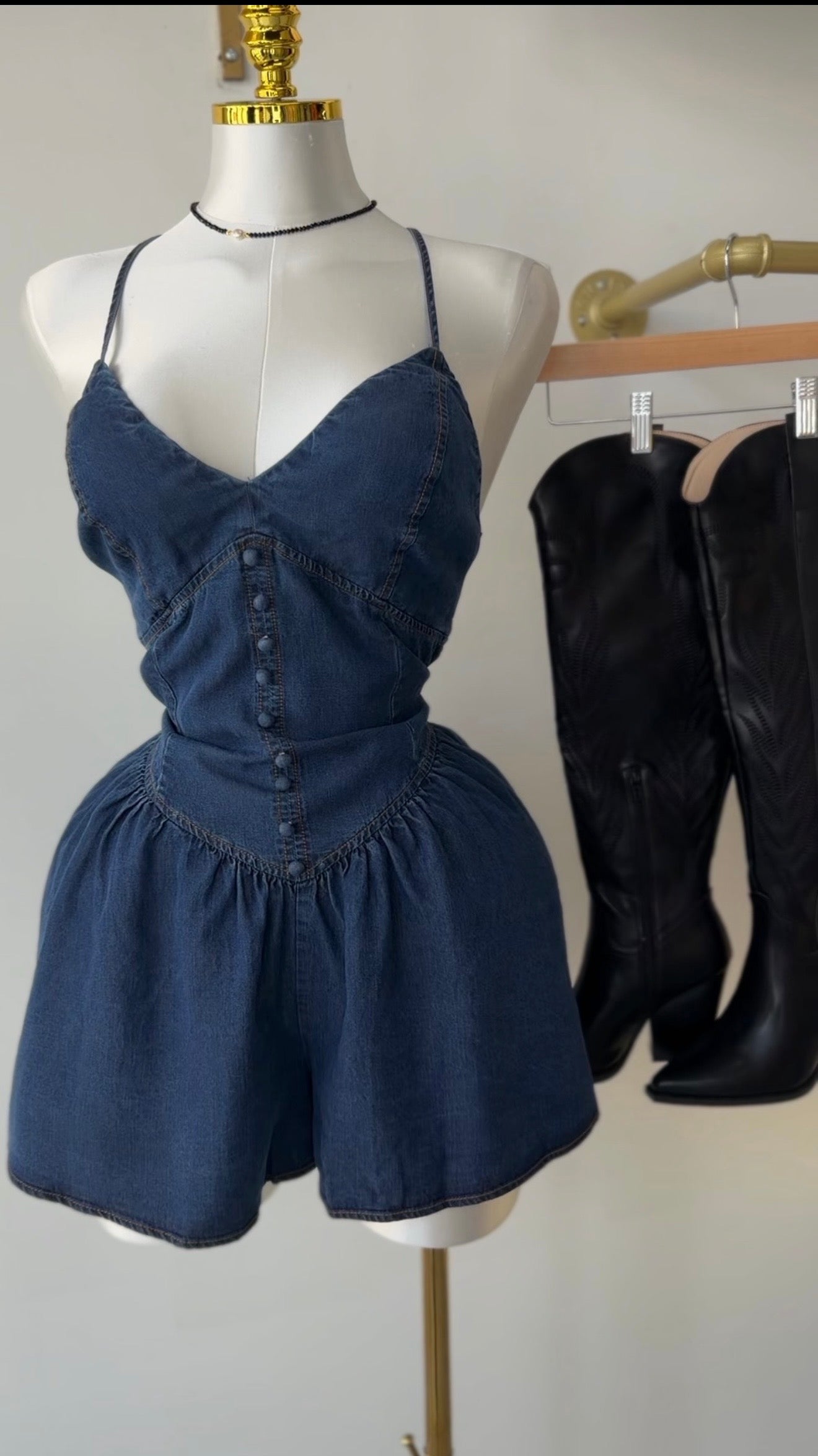 Halter Tie-Back Romper