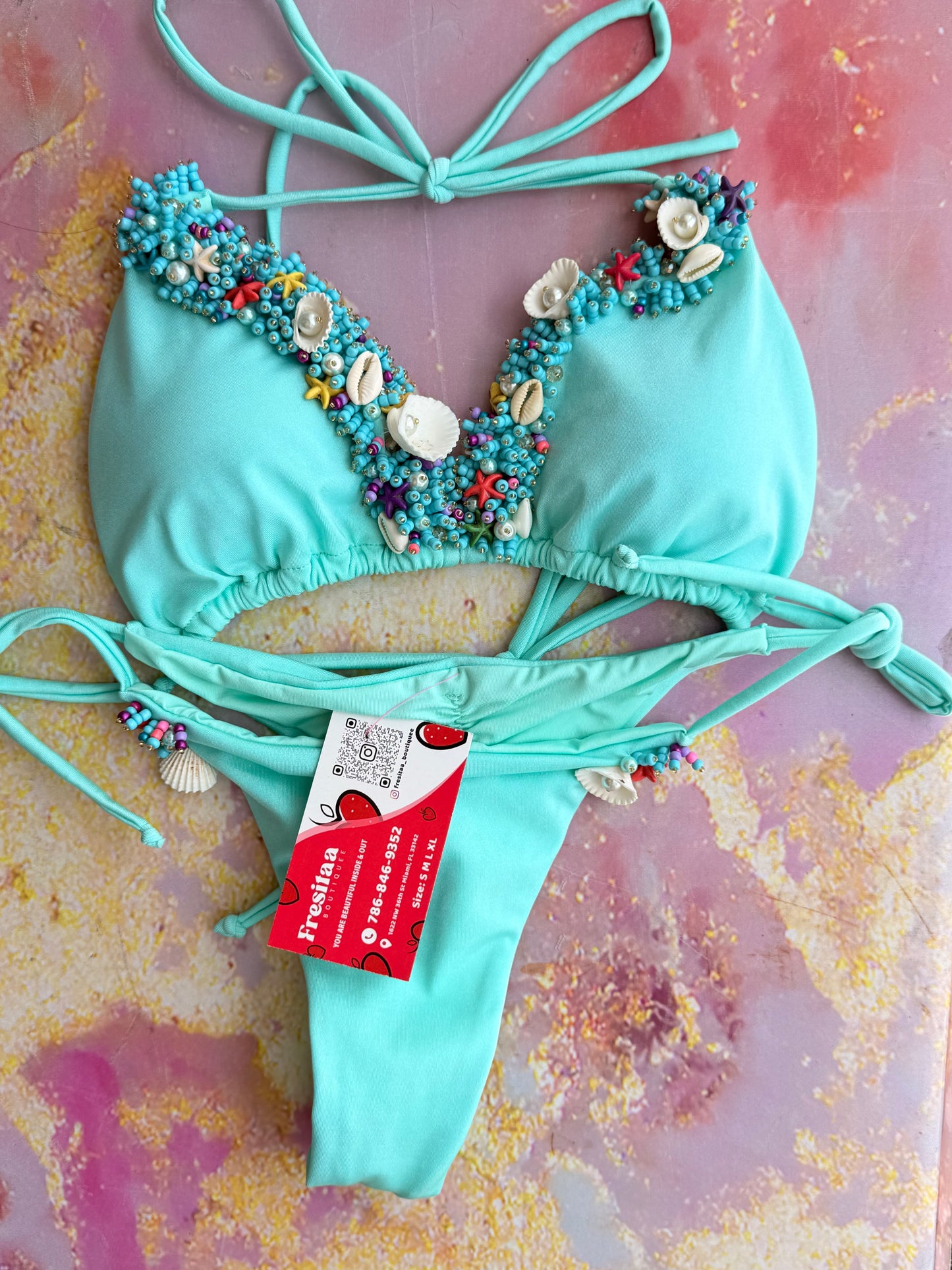 Shell Detail Bikini Set ✨🍓⭐