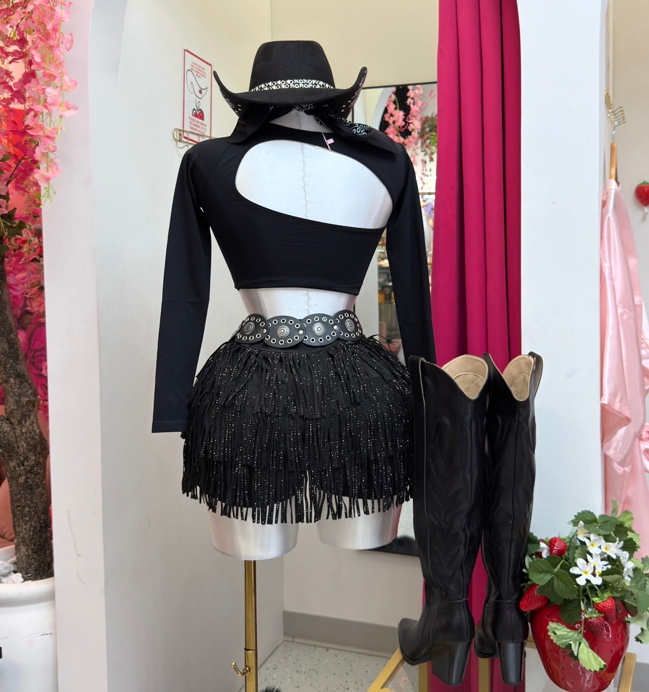 Midnight Fringe Mini Skirt 🍓⭐️