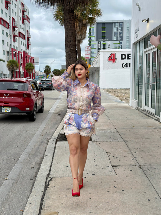 Three-piece linen fabric set