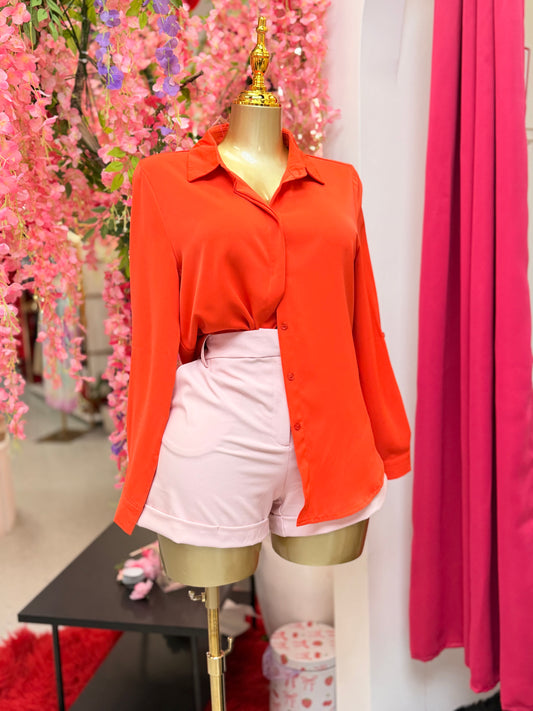 Chic Long Sleeve Button Blouse