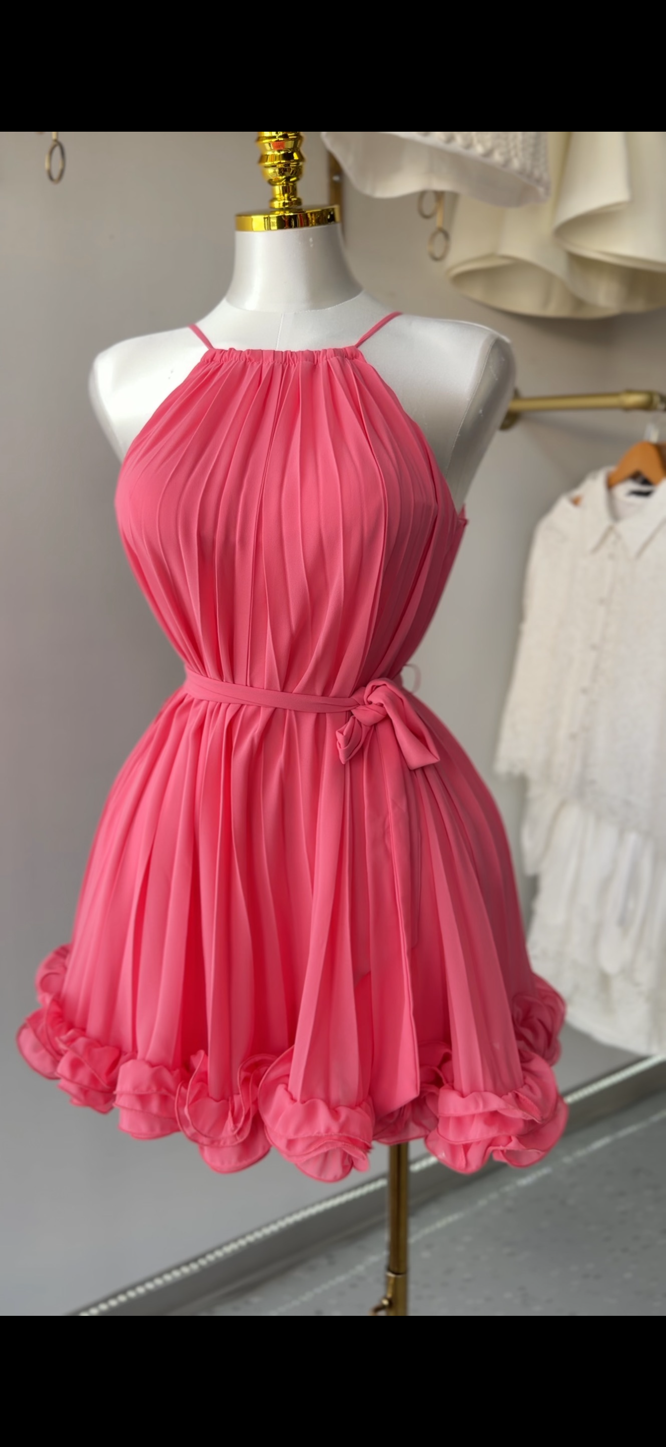 Chic Pink Party Mini Dress