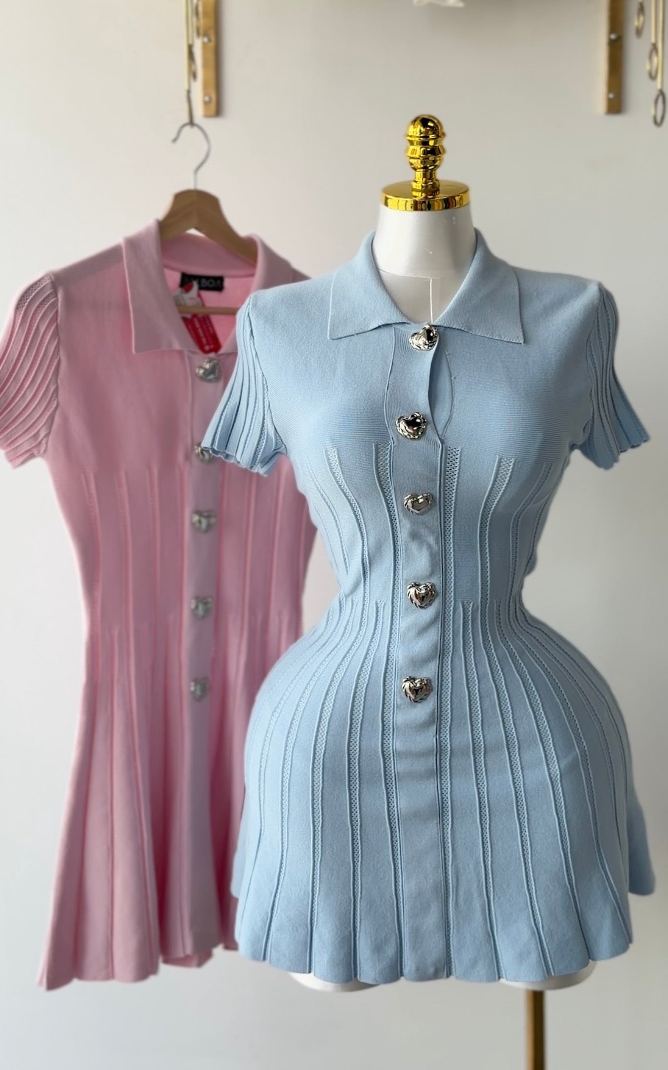Elegant Pleated Button Mini Dress
