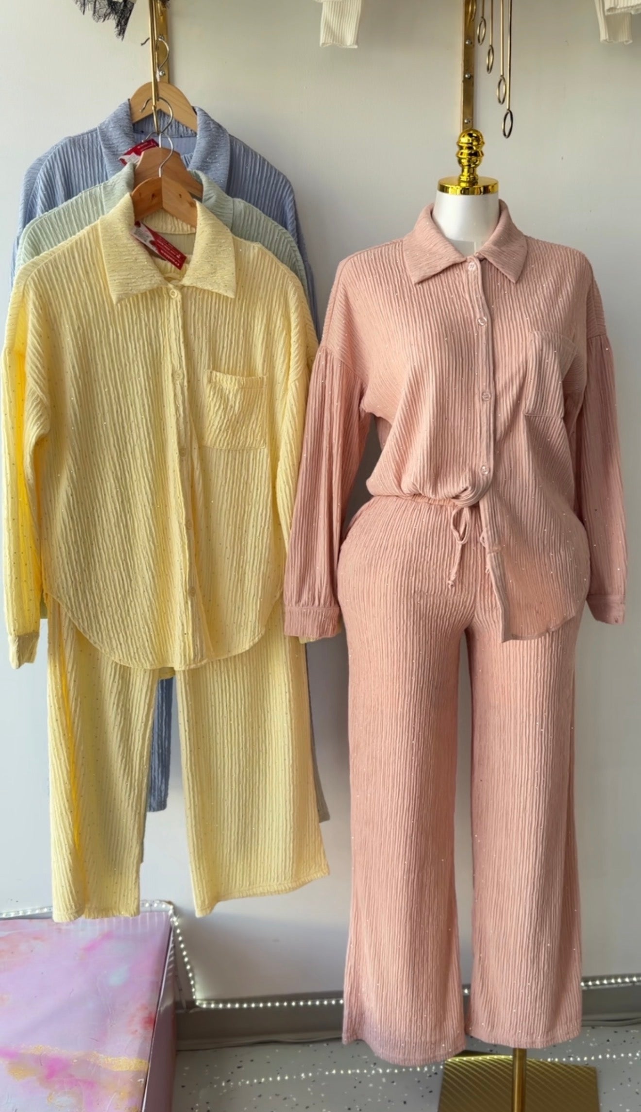 Pink Shimmer Two-Piece Set