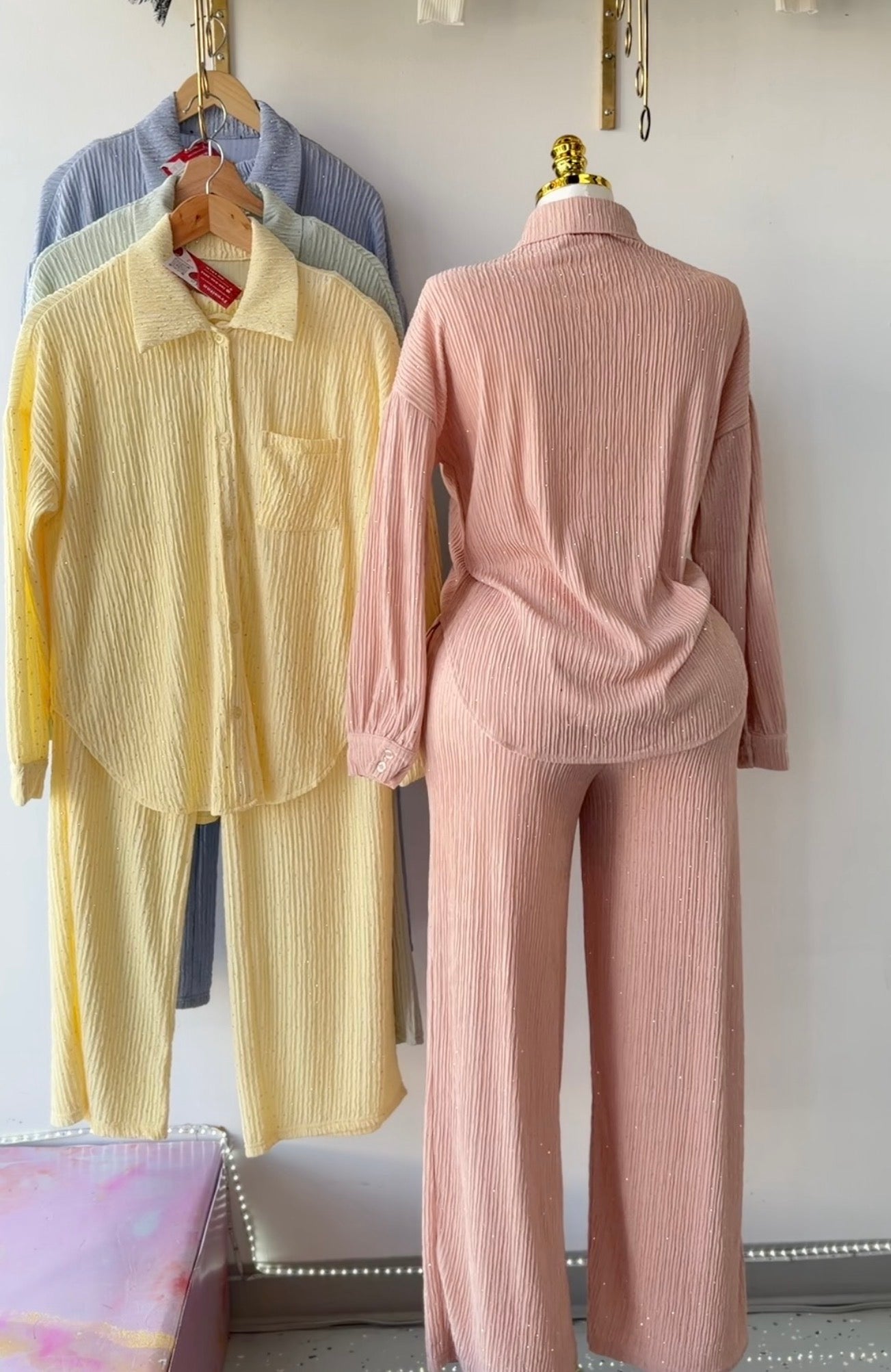 Pink Shimmer Two-Piece Set