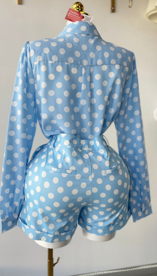 Polka Dot Shirt & Shorts Set