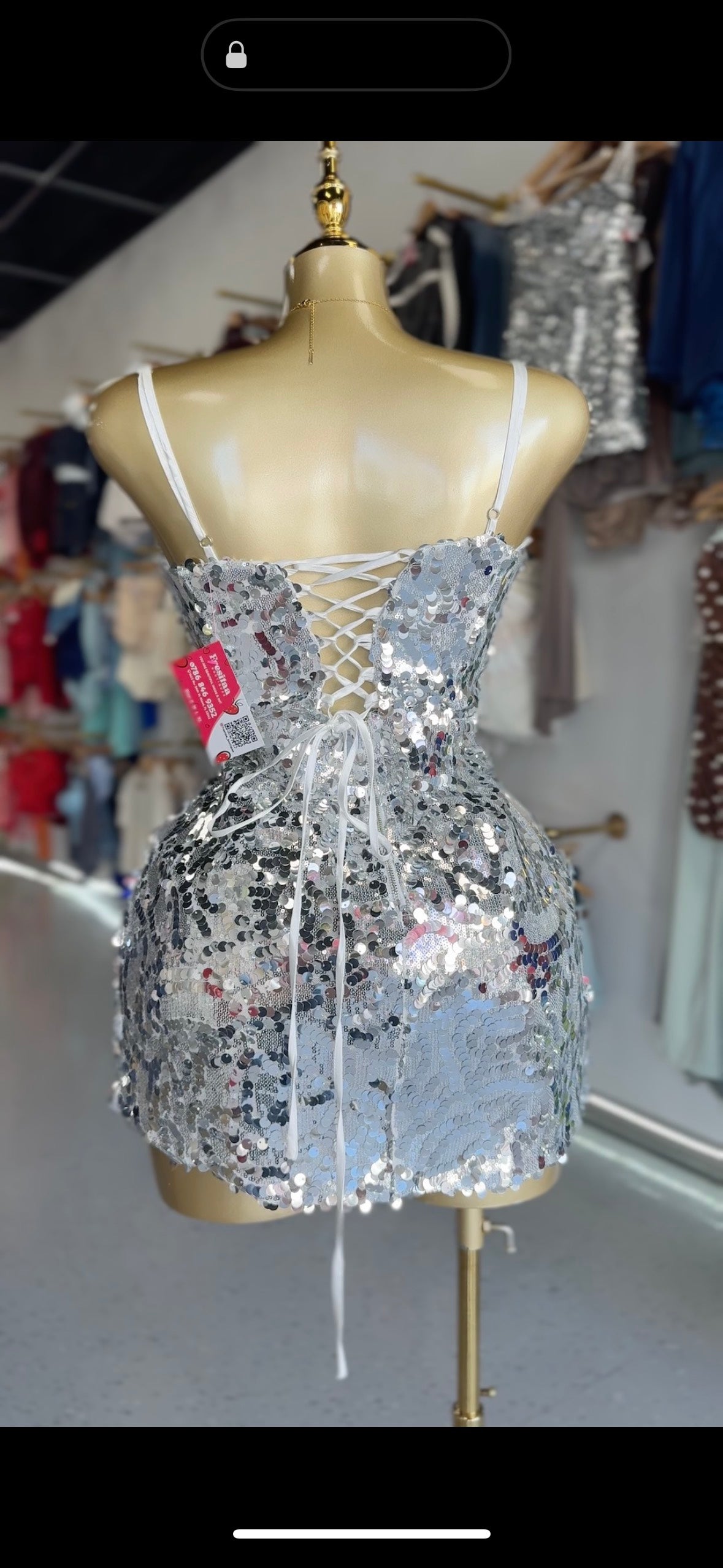 MINI DRESS SILVER