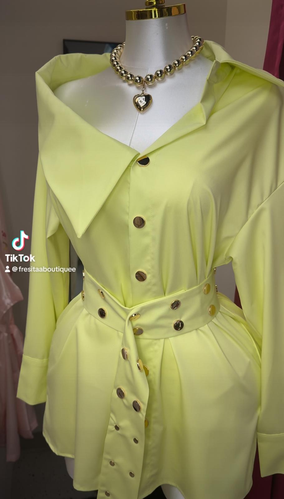 mini dress green