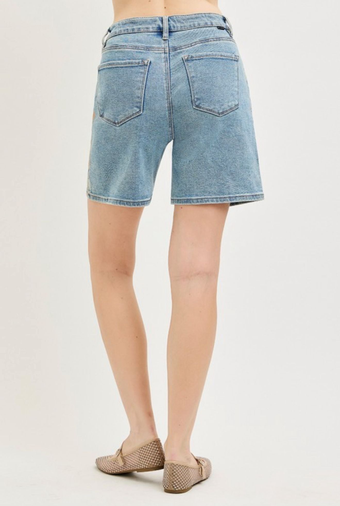 Floral Print Denim Bermuda Shorts ✨