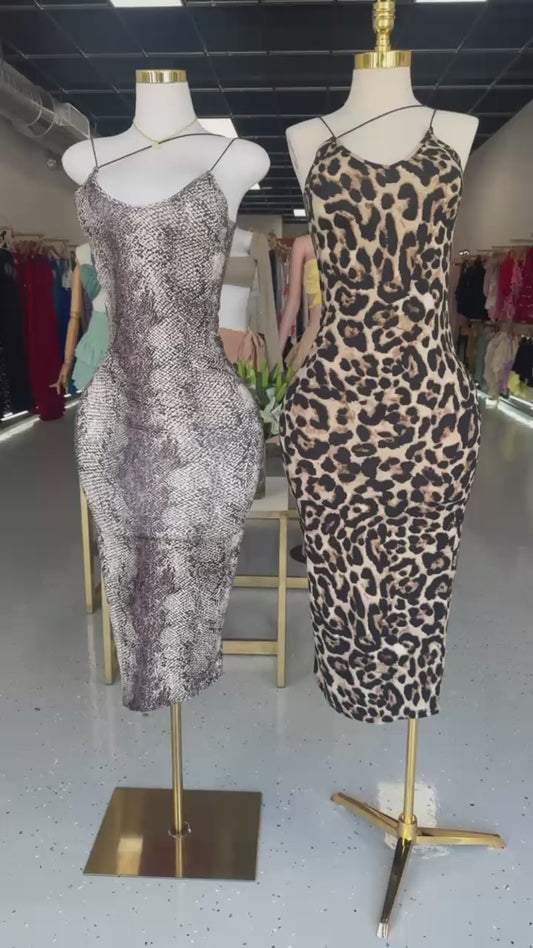 DRESS ESTAMPADO ANIMAL PRINT AND SNAKE